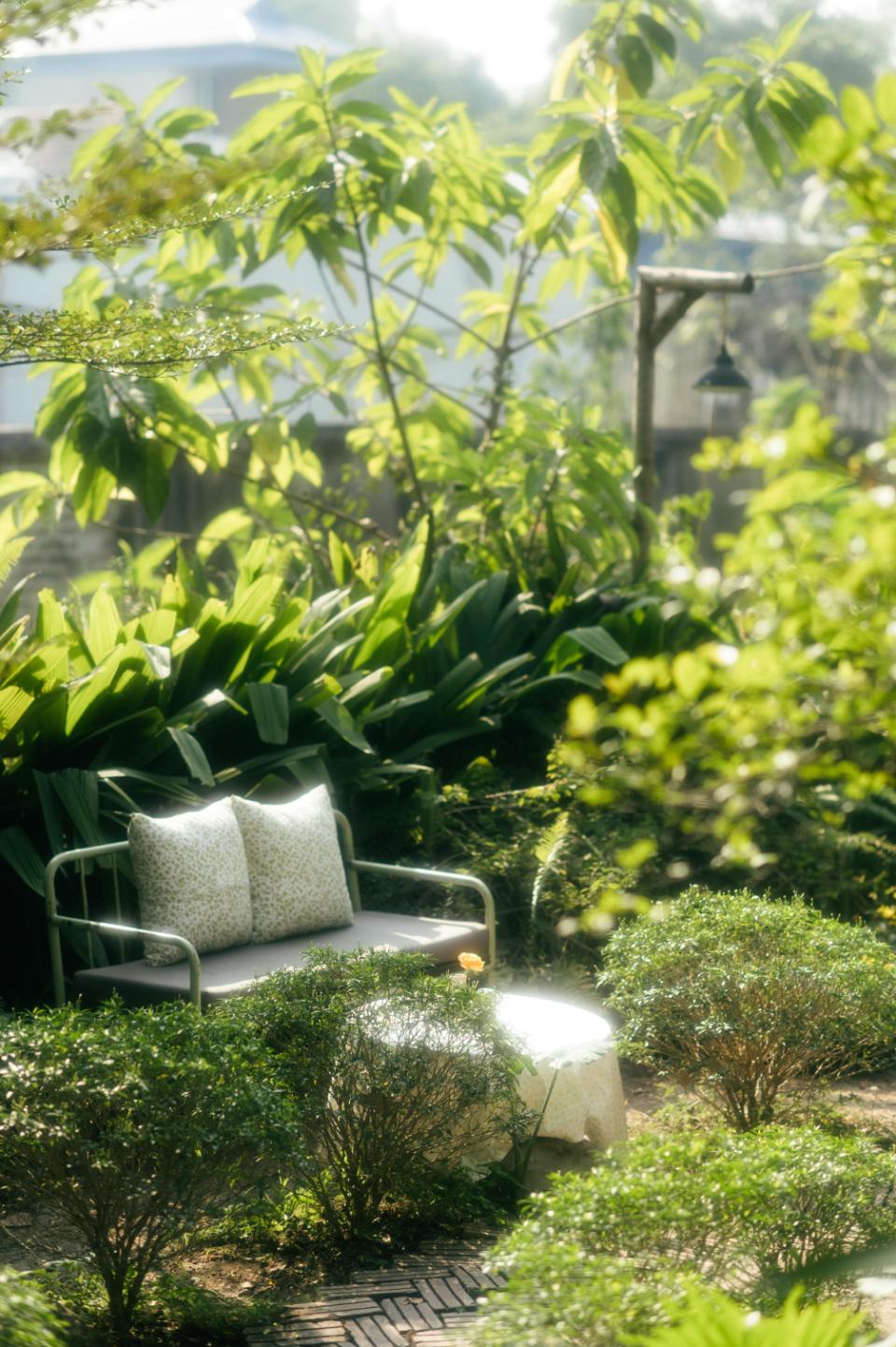 Cozy garden seating area