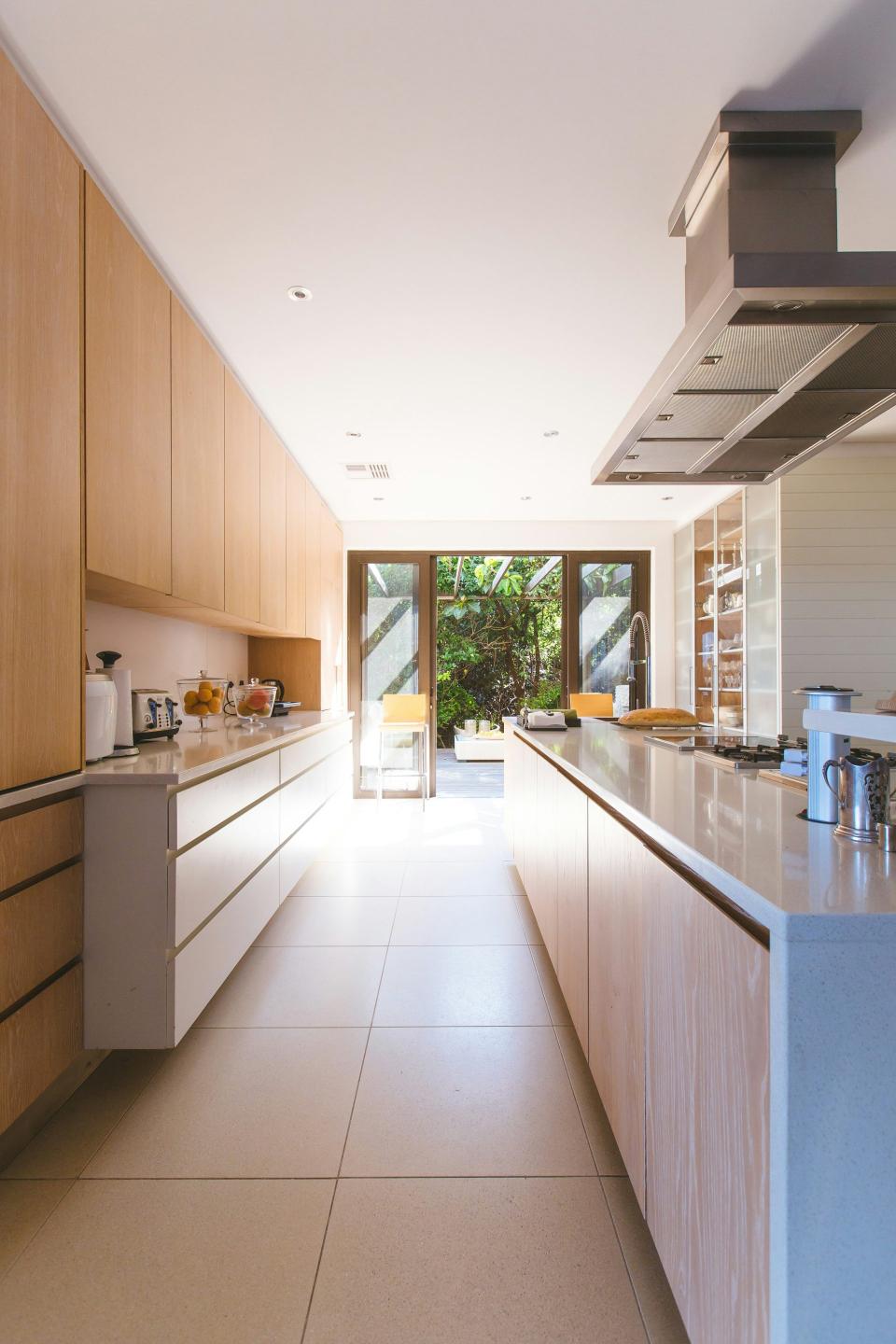 Modern kitchen with natural light